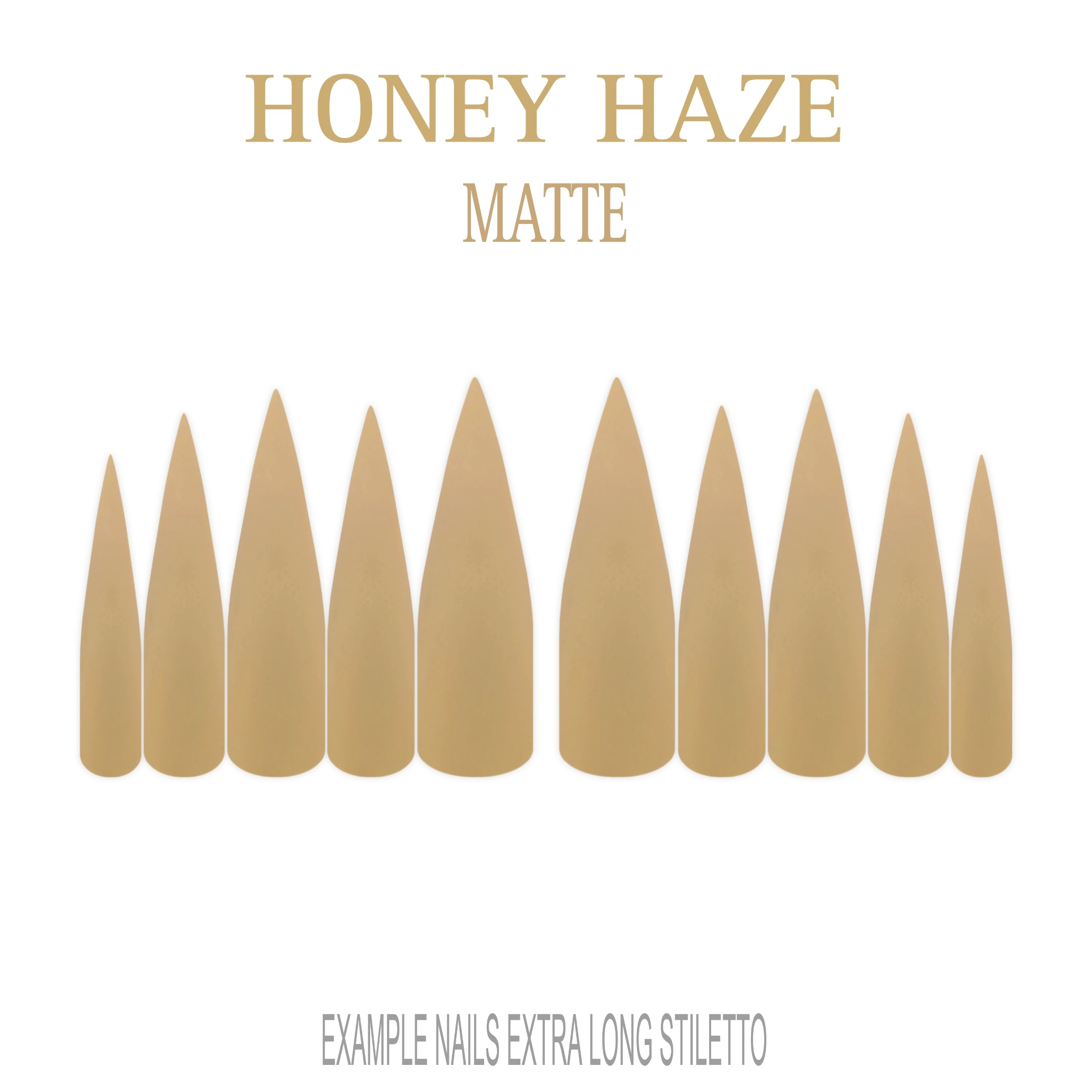 Honey Haze golden nude press-on nails