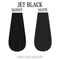 Jet Black black press-on nails