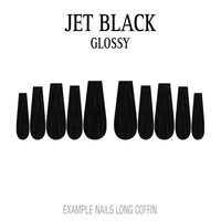Jet Black black press-on nails