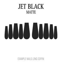 Jet Black black press-on nails