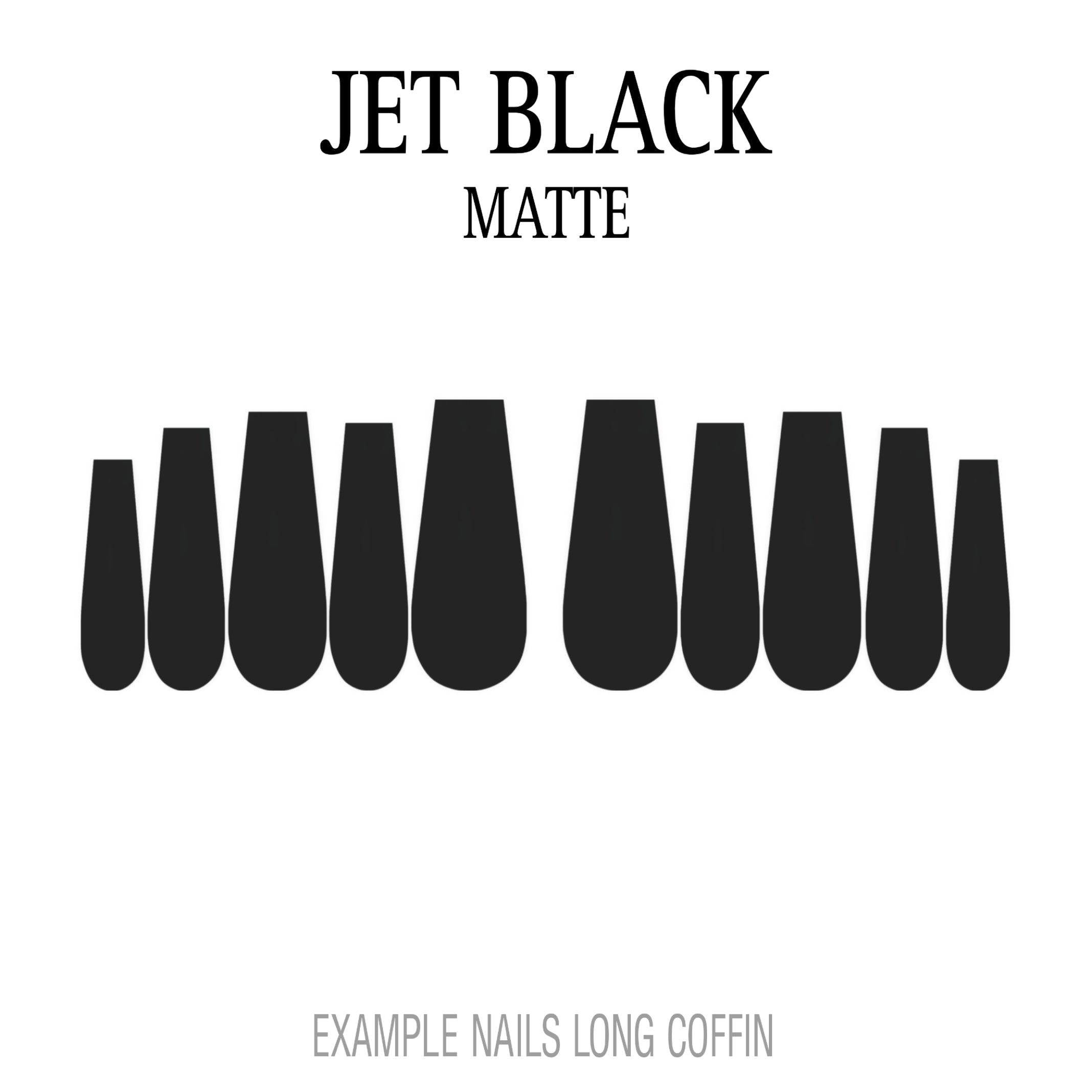 Jet Black black press-on nails