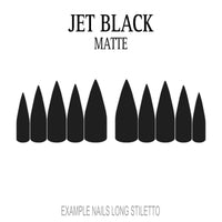 Jet Black black press-on nails