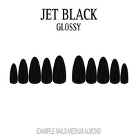 Jet Black black press-on nails