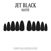 Jet Black black press-on nails