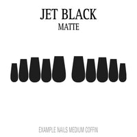 Jet Black black press-on nails