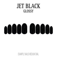 Jet Black black press-on nails