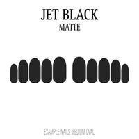 Jet Black black press-on nails