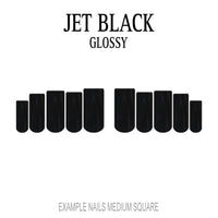Jet Black black press-on nails