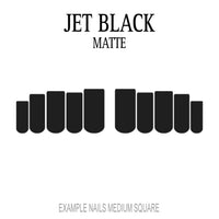 Jet Black black press-on nails