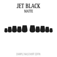 Jet Black black press-on nails