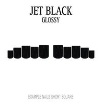 Jet Black black press-on nails