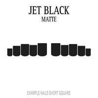 Jet Black black press-on nails