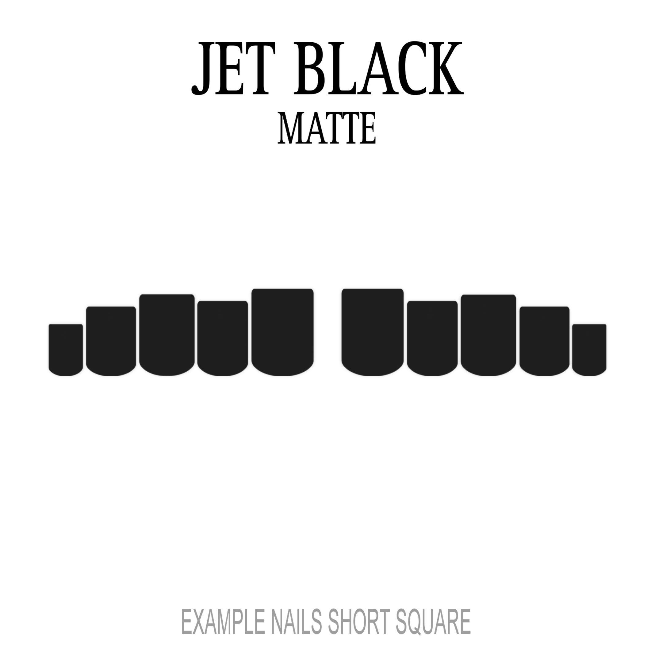 Jet Black black press-on nails
