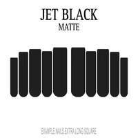 Jet Black black press-on nails