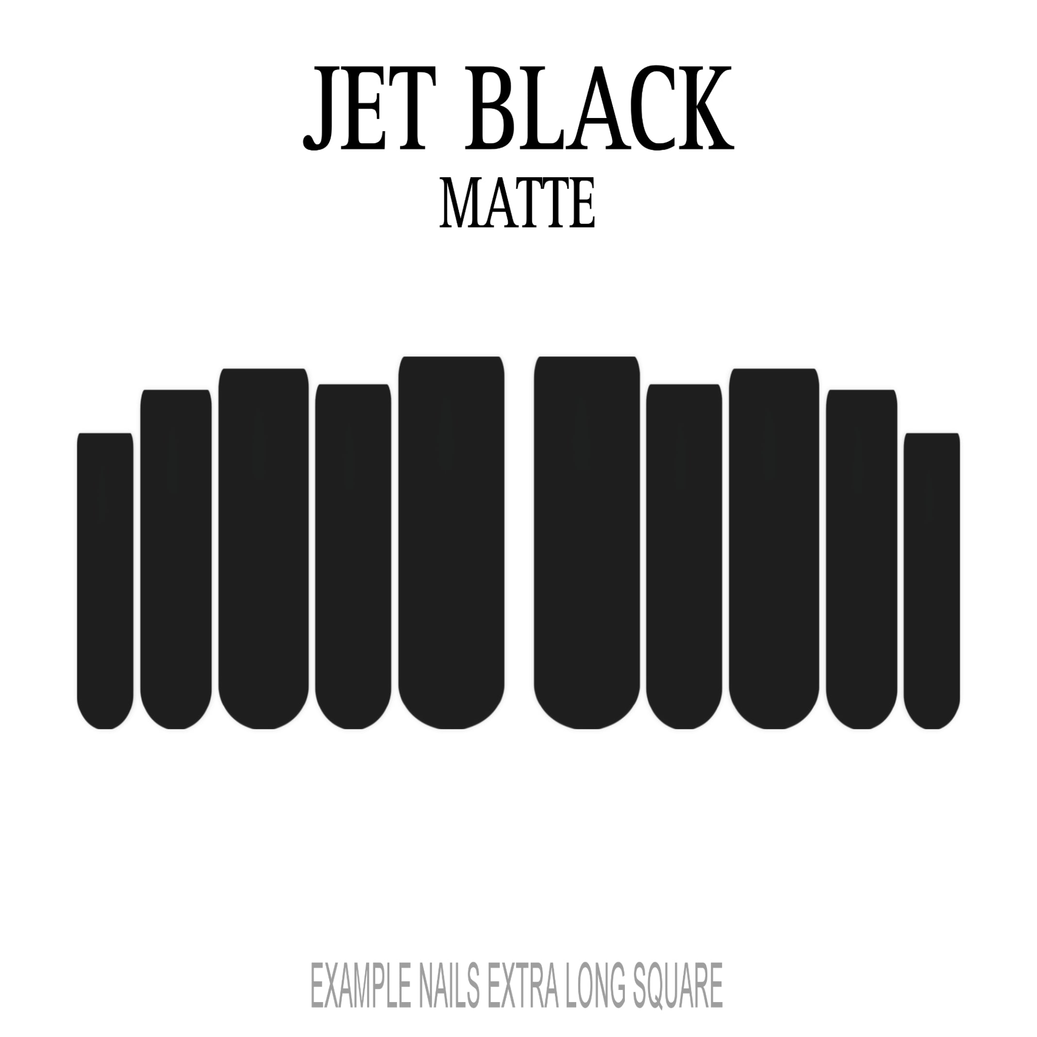 Jet Black black press-on nails