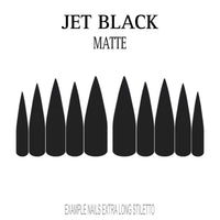 Jet Black black press-on nails