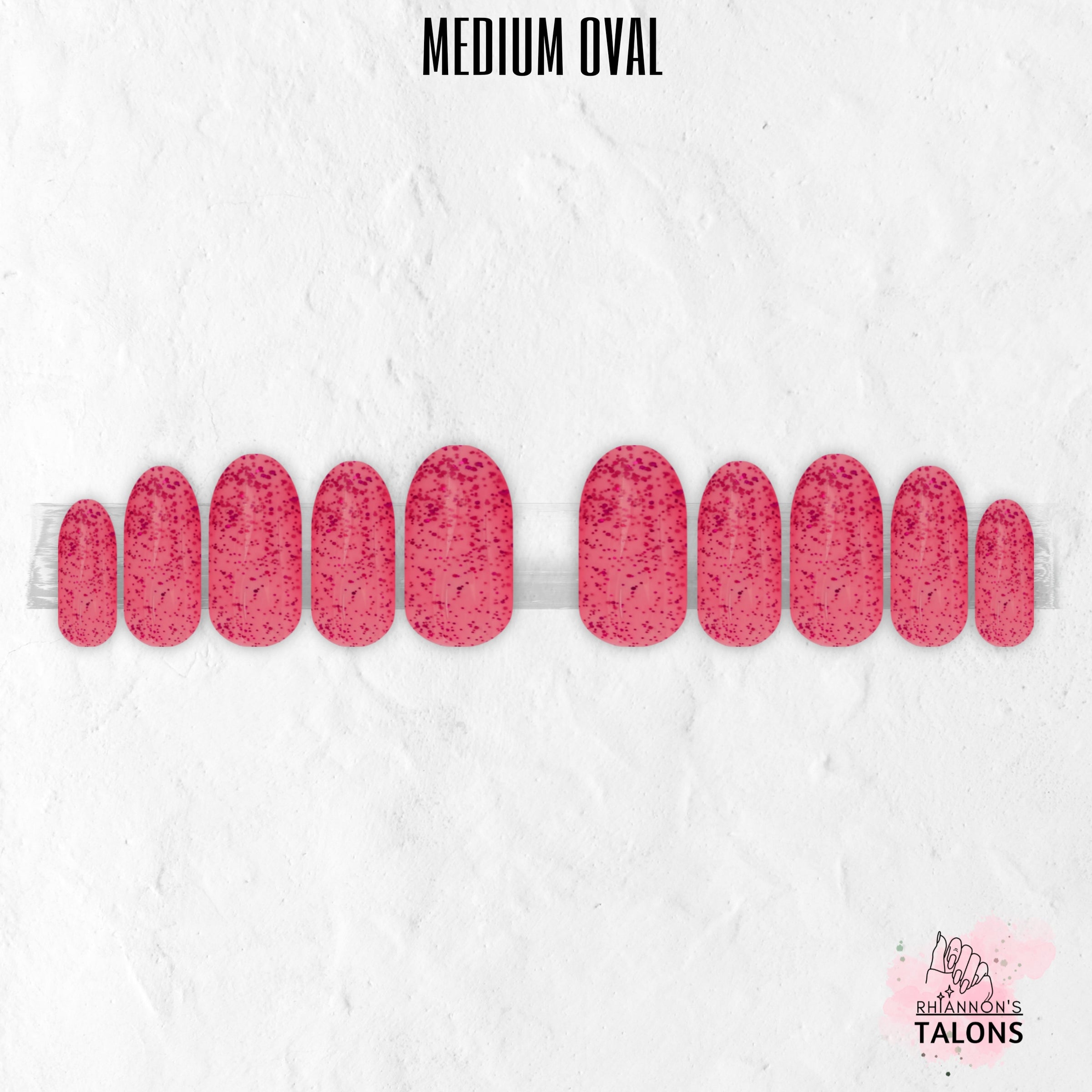 Kiss and Twinkle glitter press-on nails