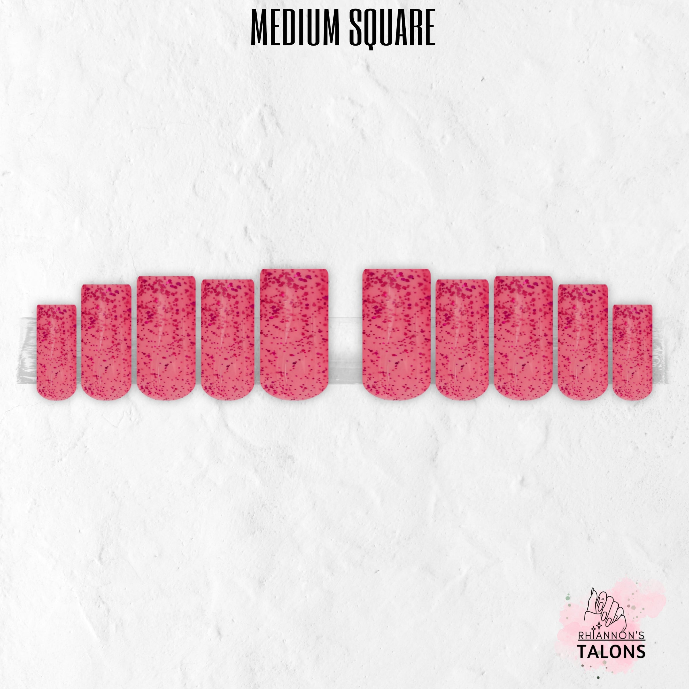 Kiss and Twinkle glitter press-on nails