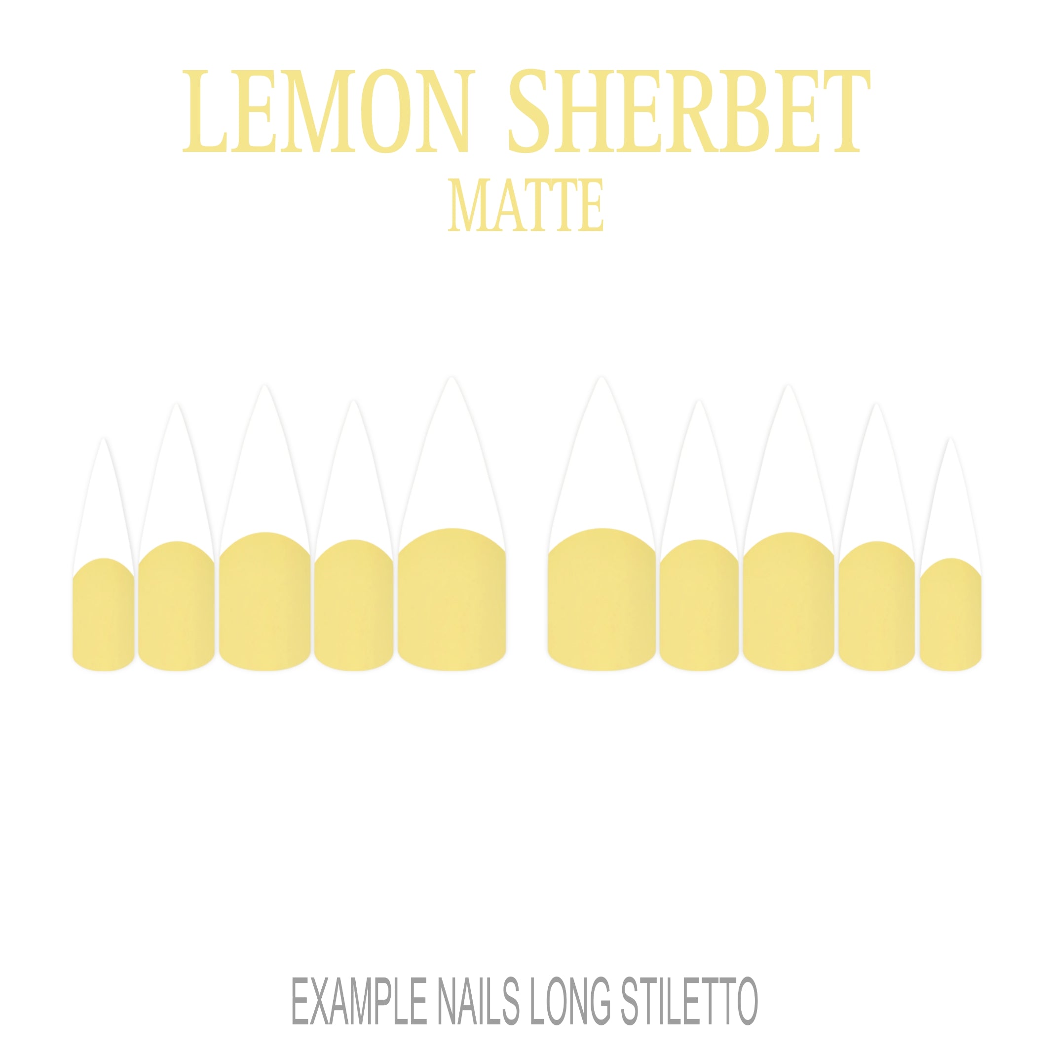 Lemon Sherbet pastel yellow French tip press-on nails