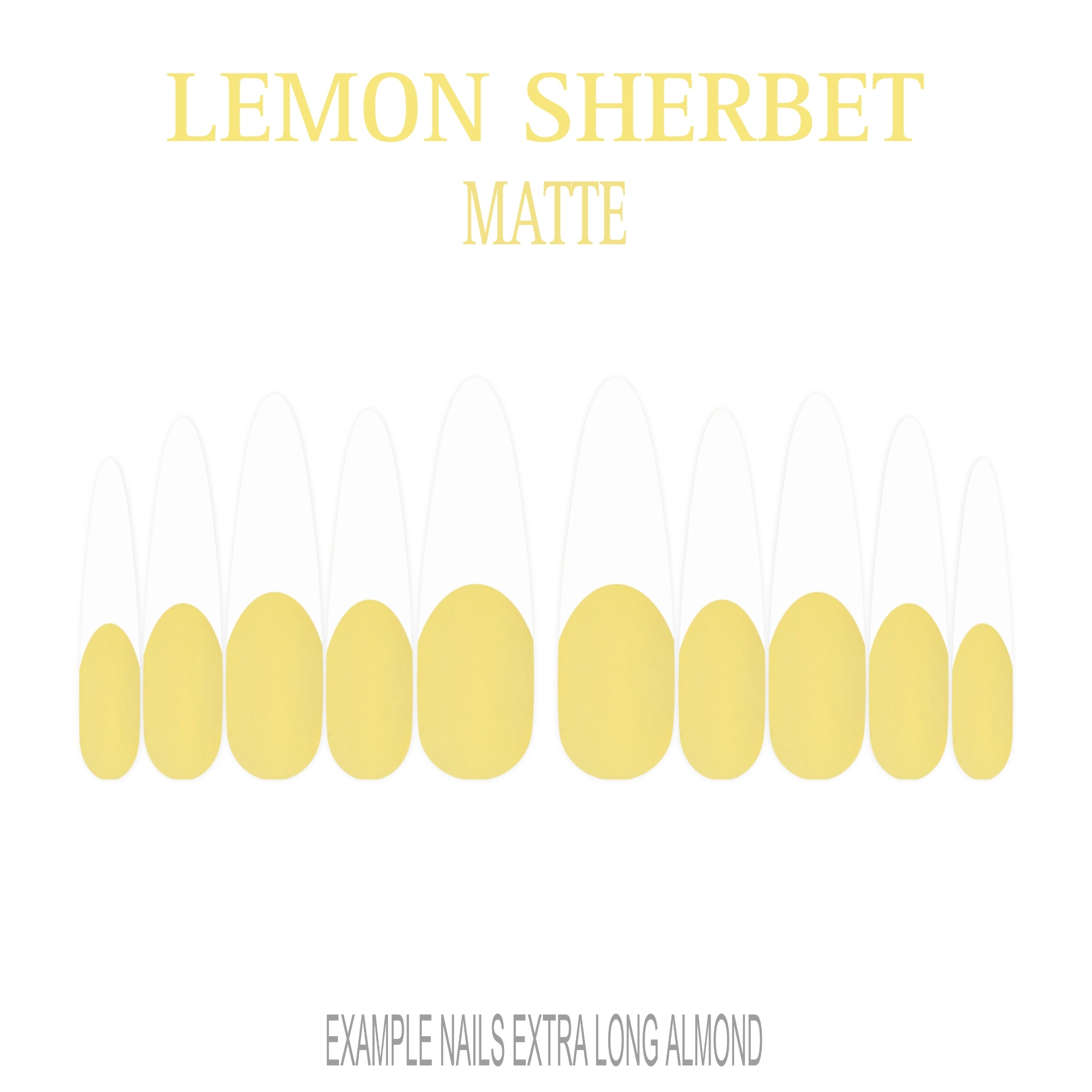 Lemon Sherbet pastel yellow French tip press-on nails