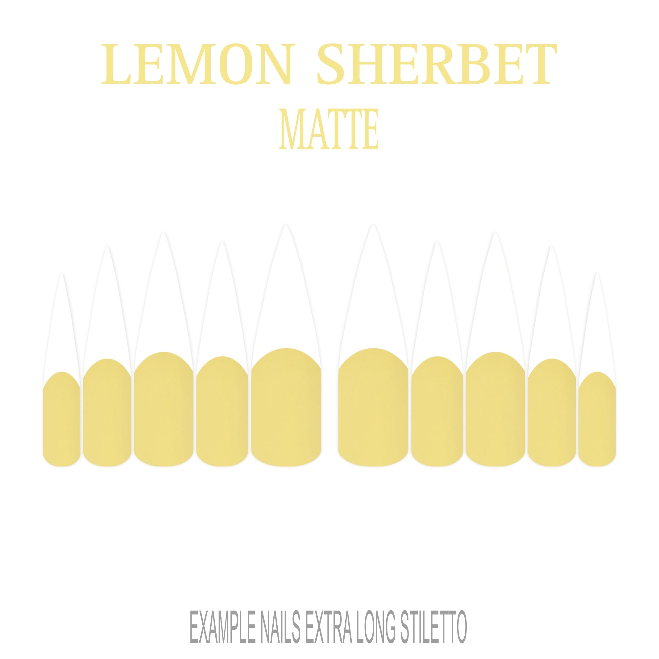 Lemon Sherbet pastel yellow French tip press-on nails