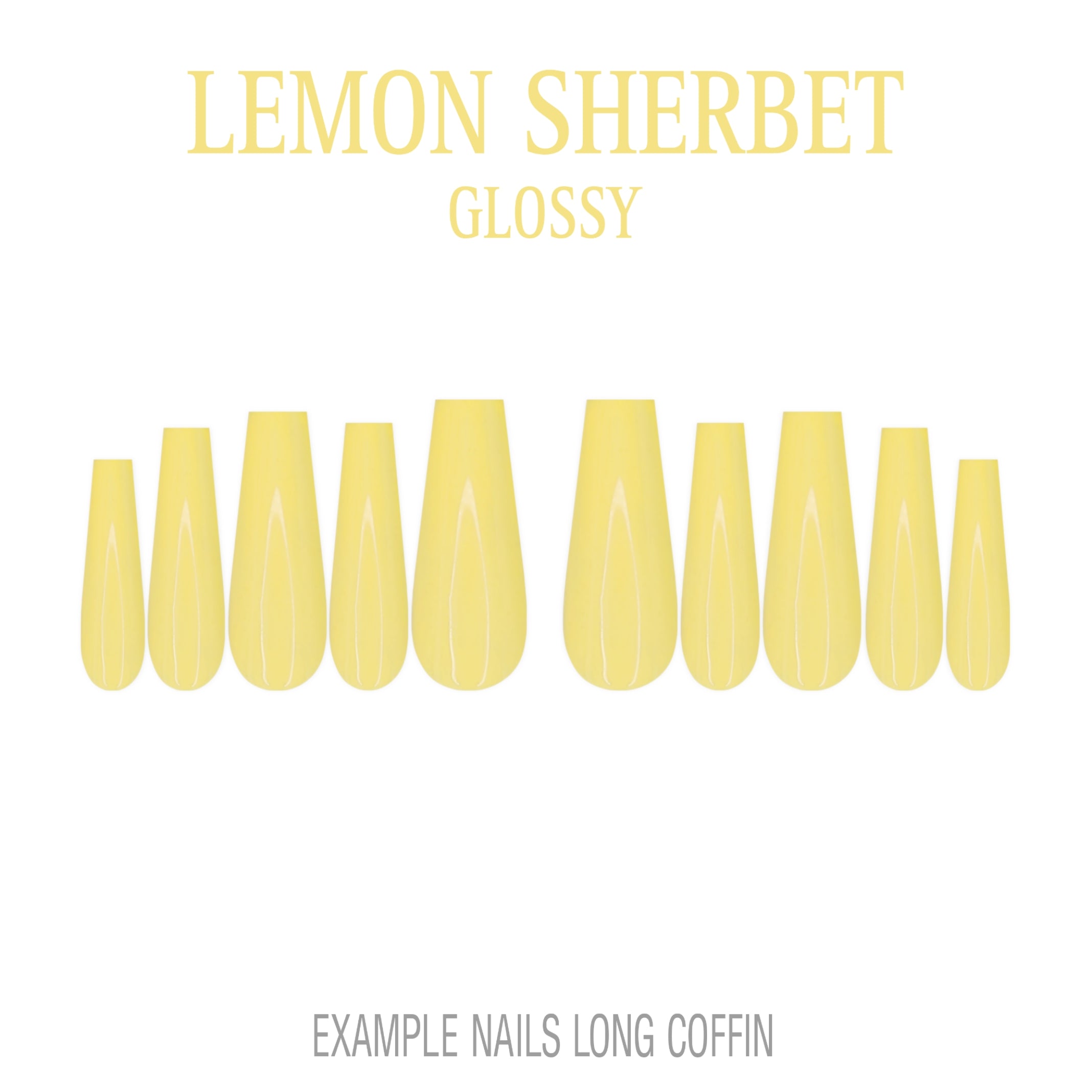 Lemon Sherbet pastel yellow press-on nails