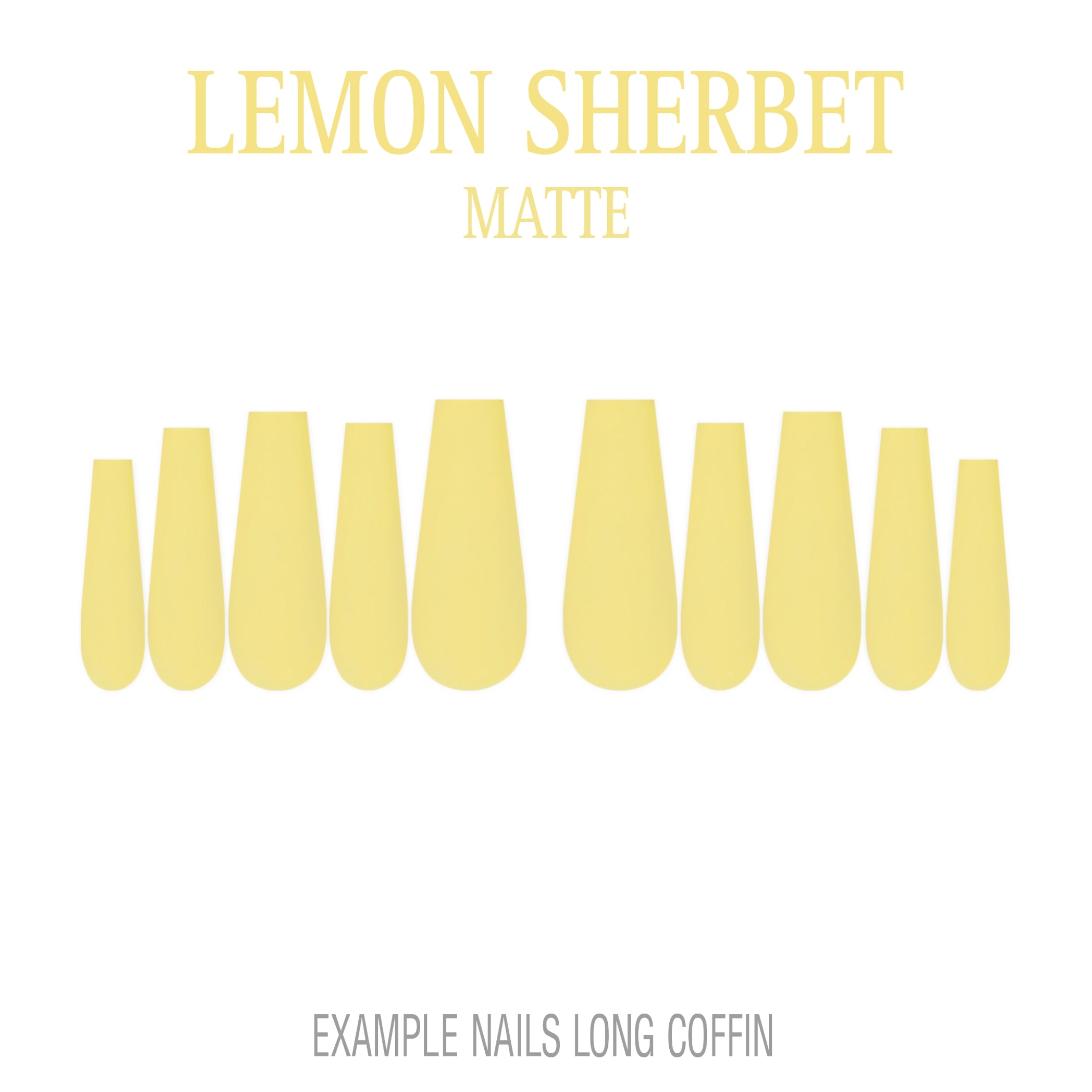 Lemon Sherbet pastel yellow press-on nails