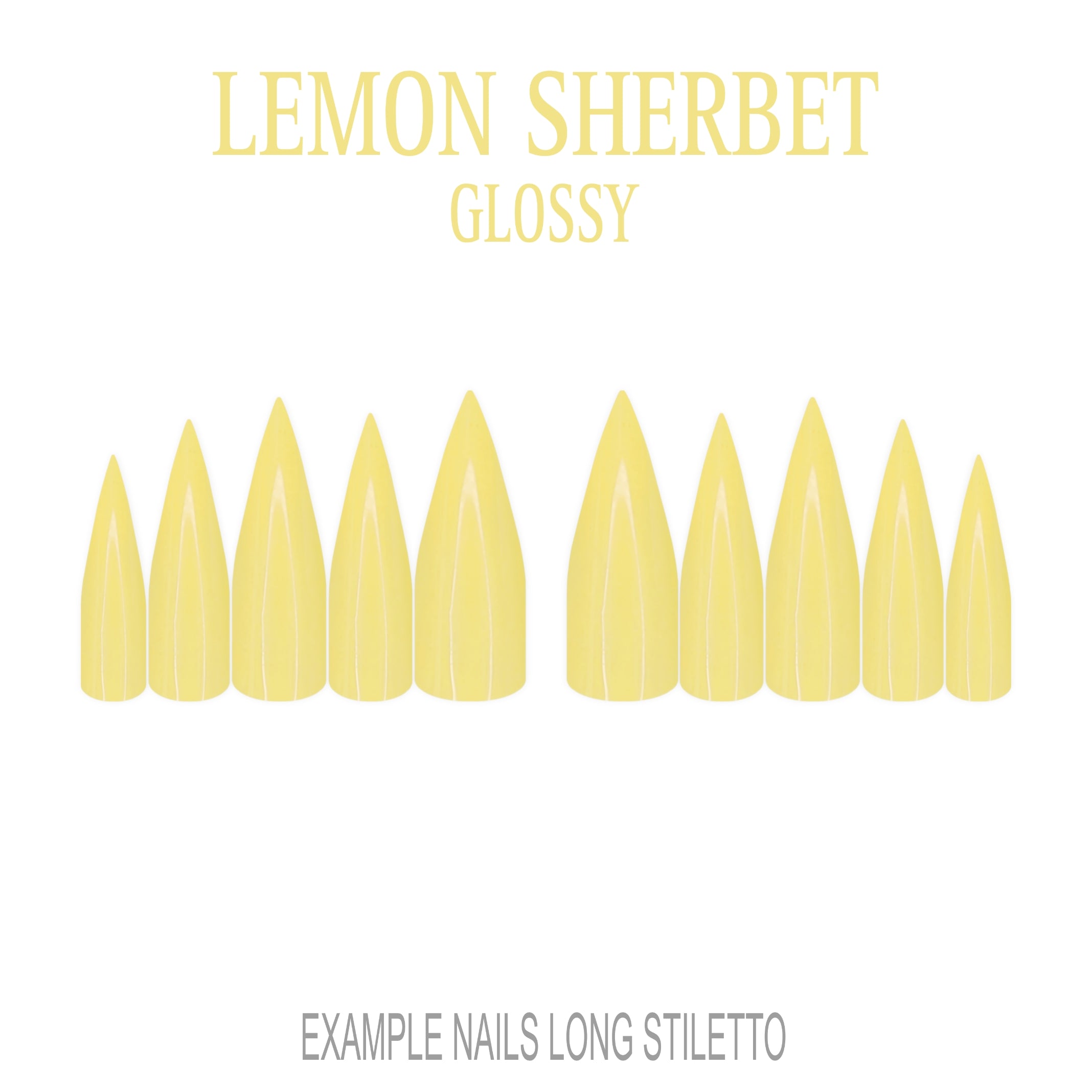 Lemon Sherbet pastel yellow press-on nails