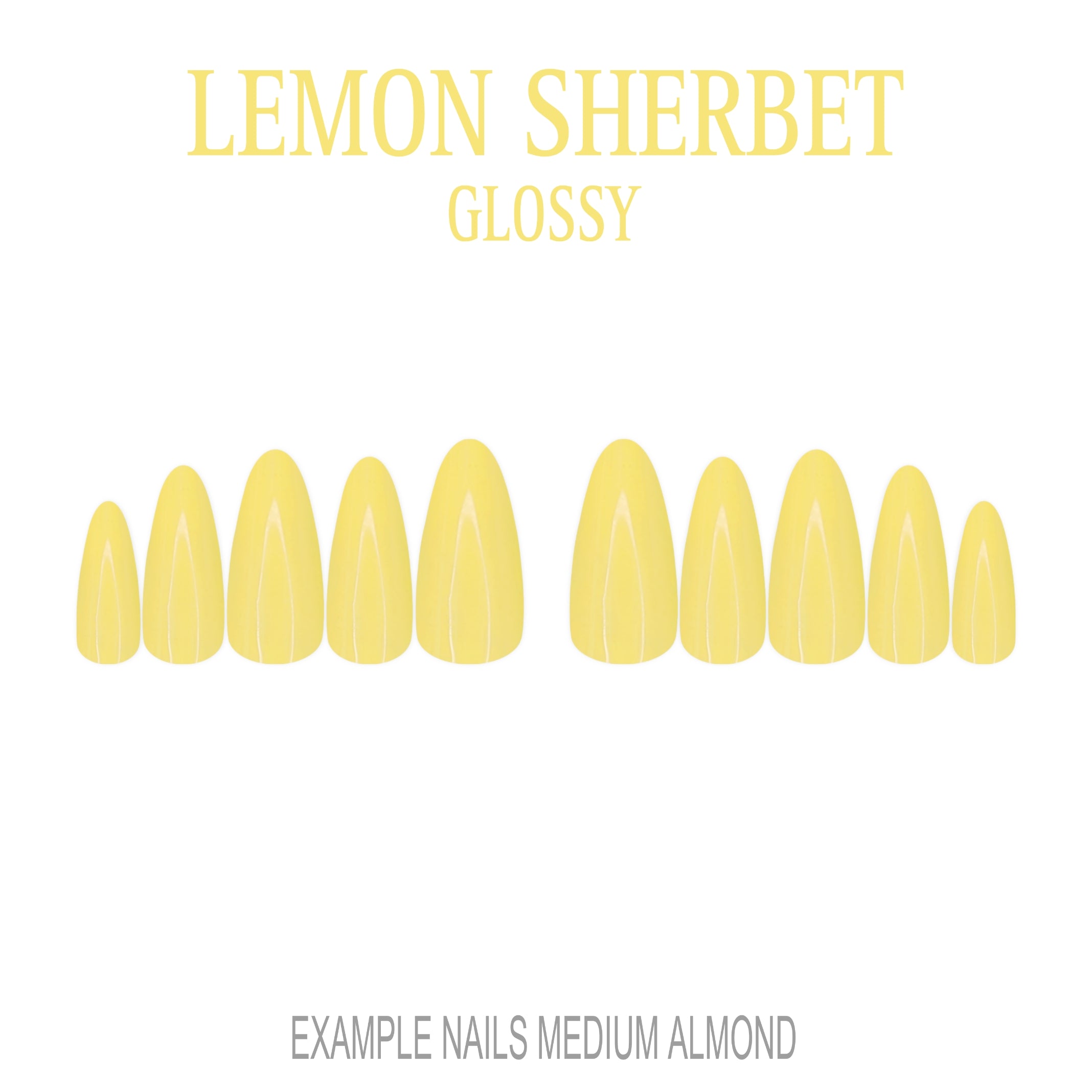 Lemon Sherbet pastel yellow press-on nails