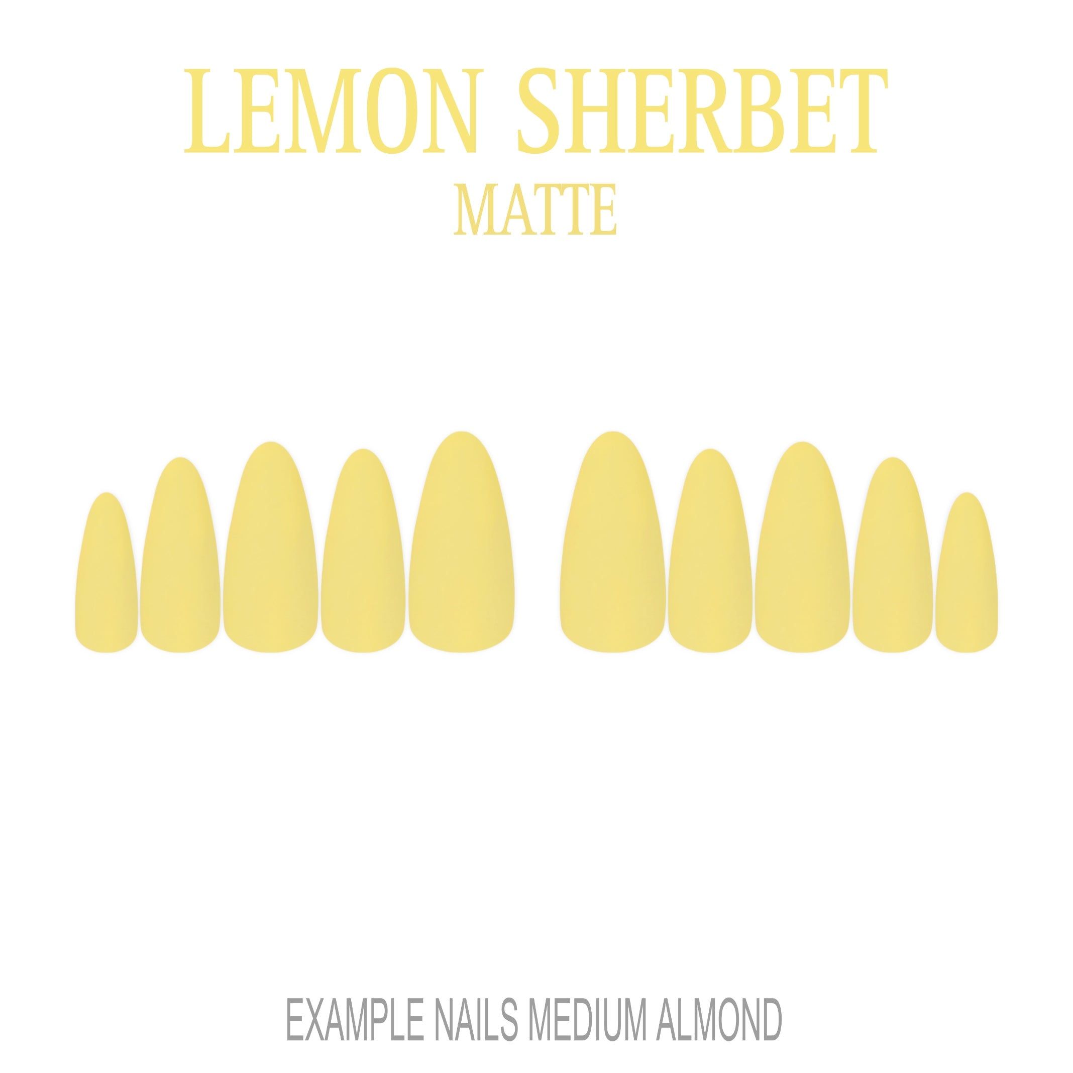 Lemon Sherbet pastel yellow press-on nails