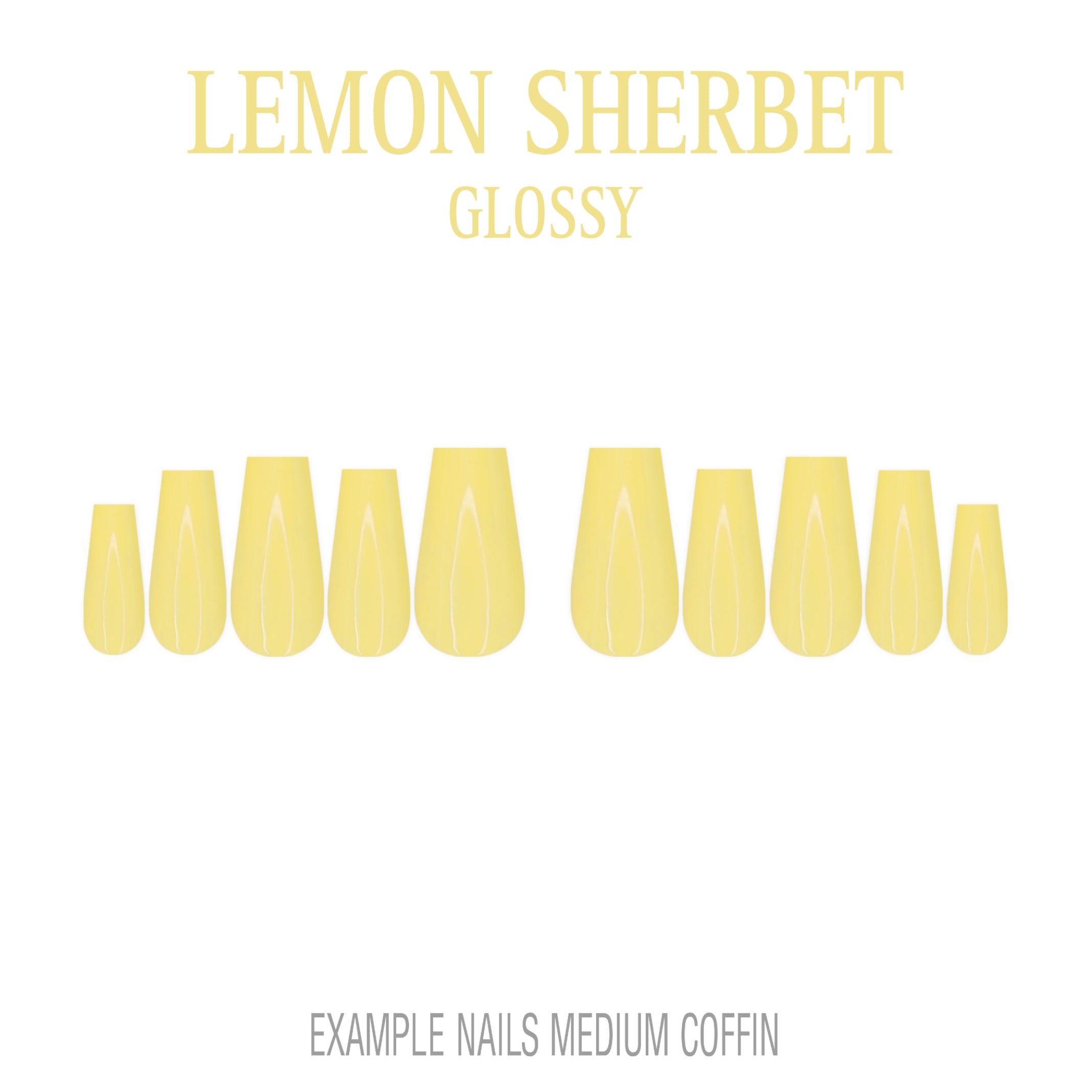 Lemon Sherbet pastel yellow press-on nails