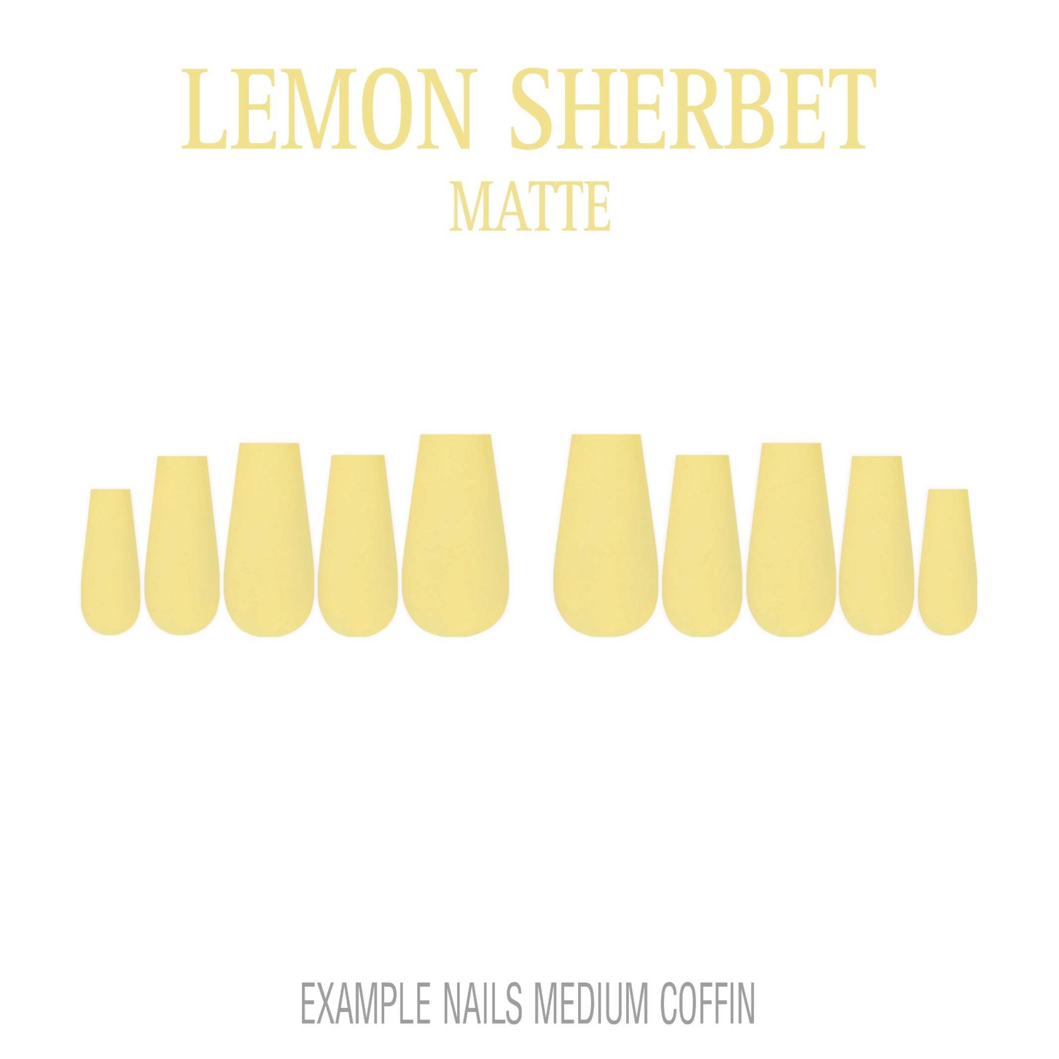 Lemon Sherbet pastel yellow press-on nails