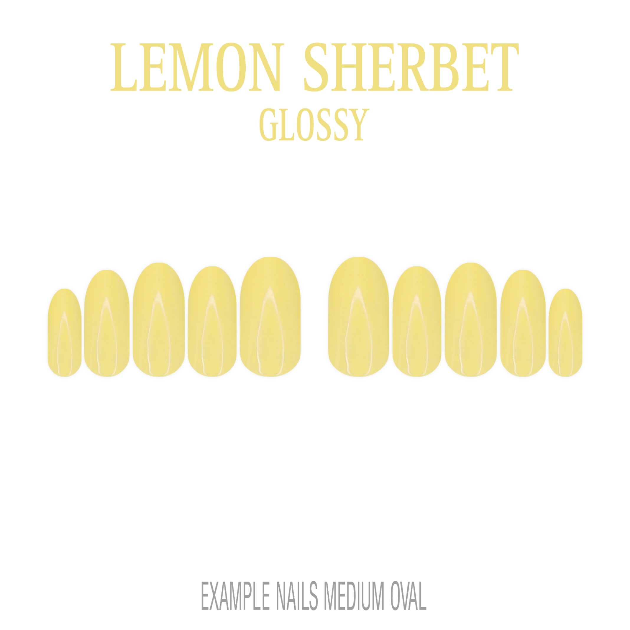 Lemon Sherbet pastel yellow press-on nails