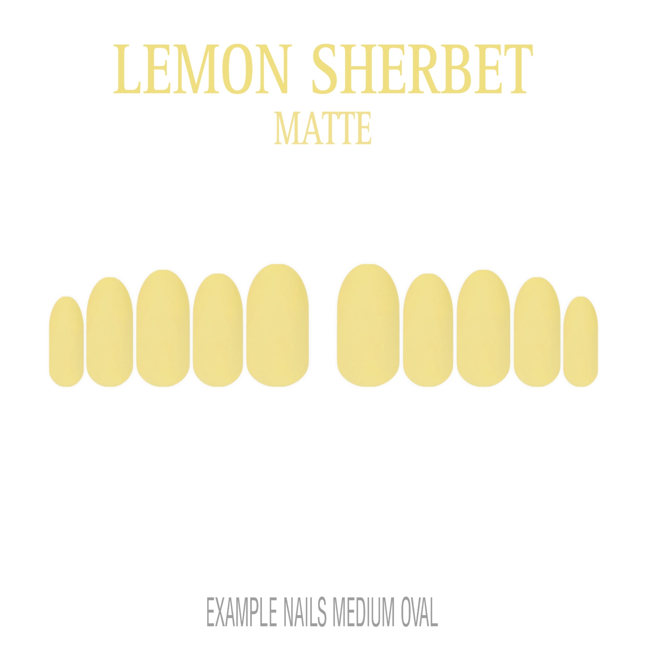 Lemon Sherbet pastel yellow press-on nails