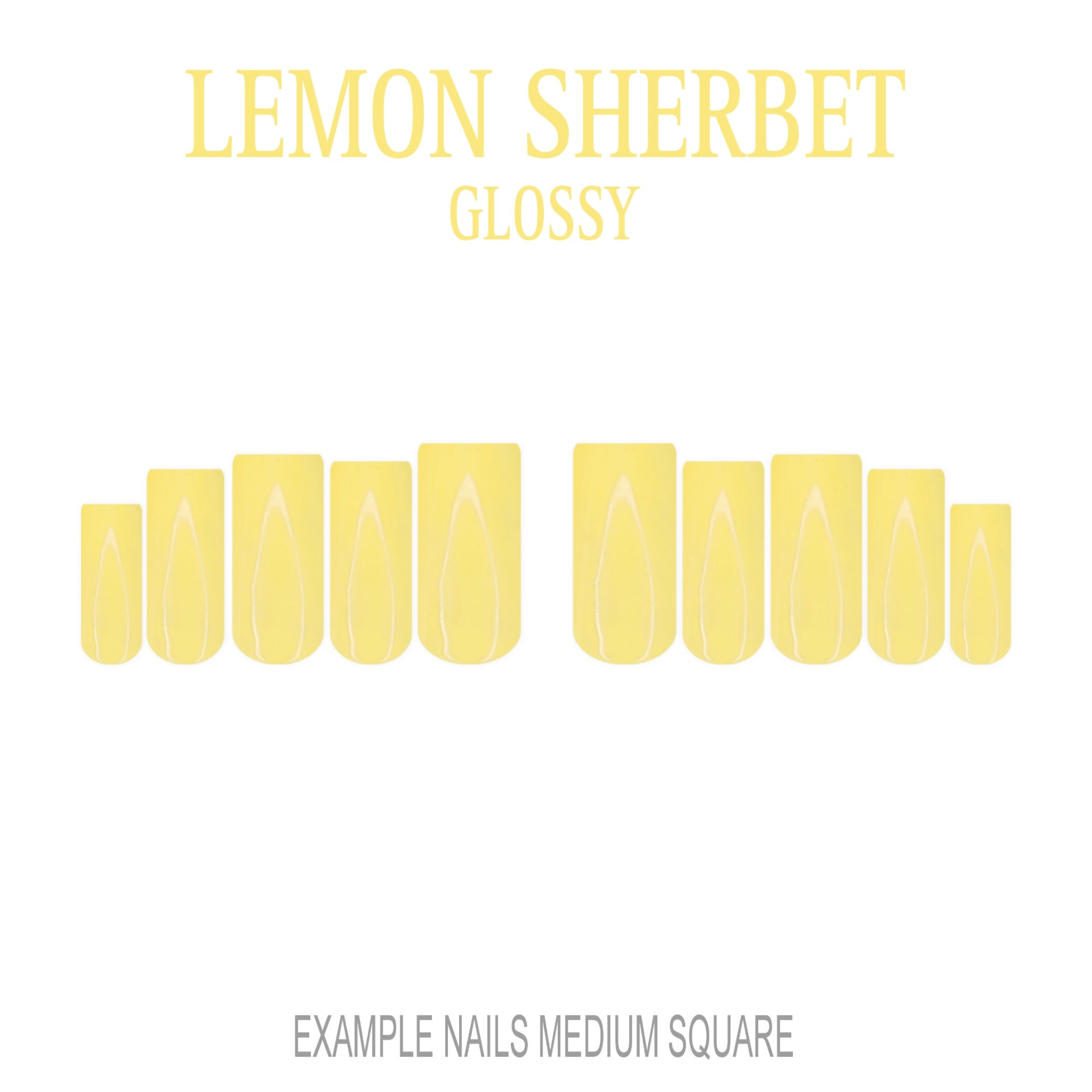 Lemon Sherbet pastel yellow press-on nails