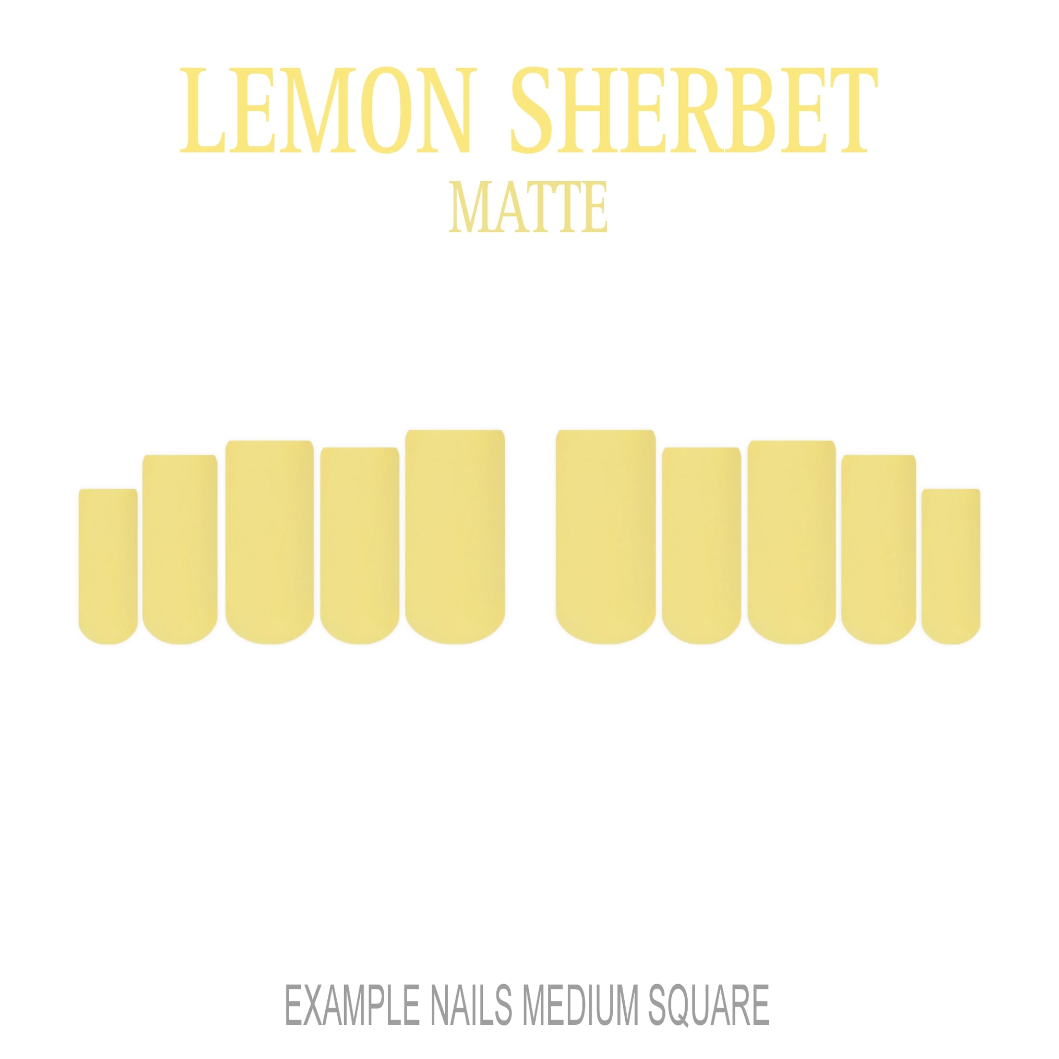 Lemon Sherbet pastel yellow press-on nails