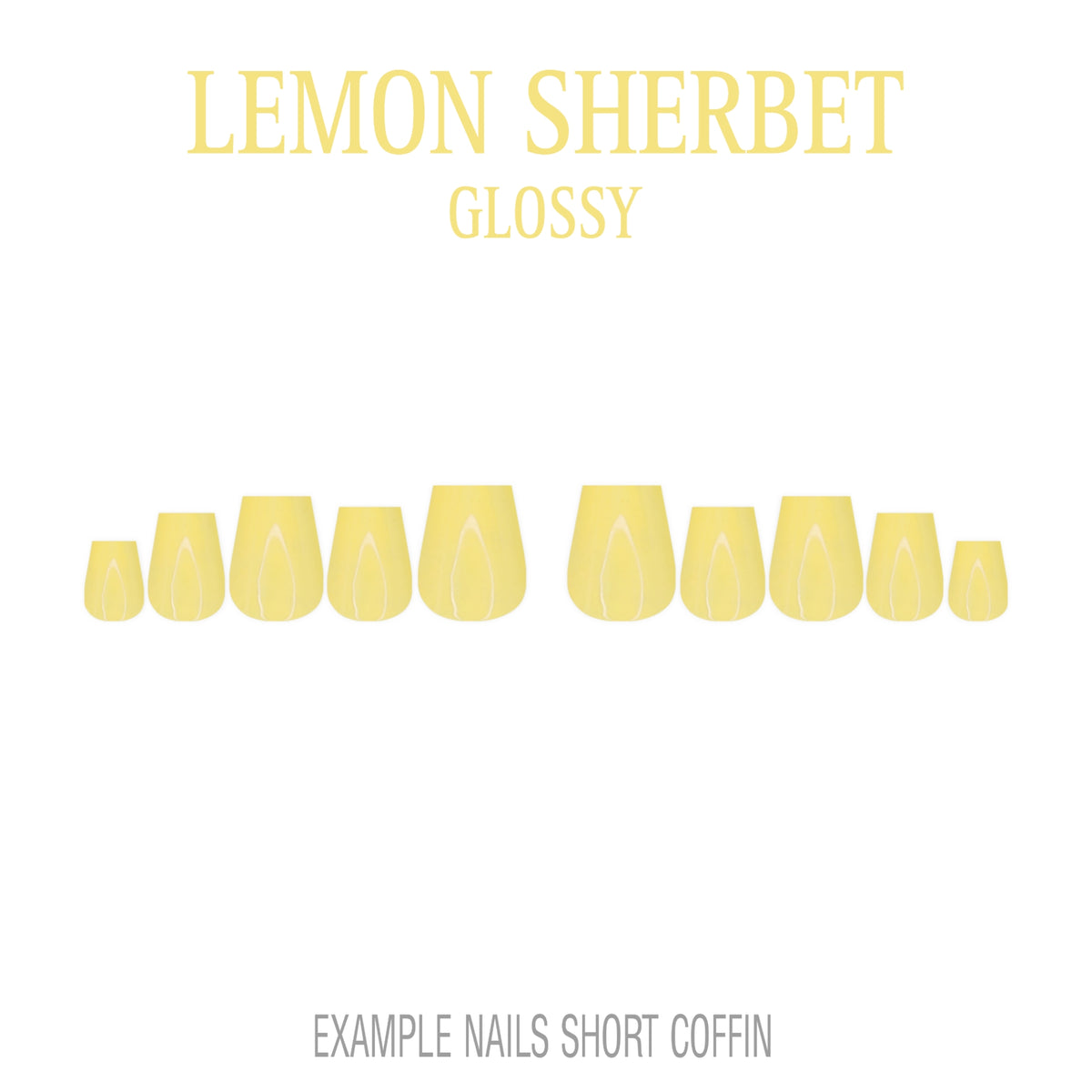 Lemon Sherbet pastel yellow press-on nails