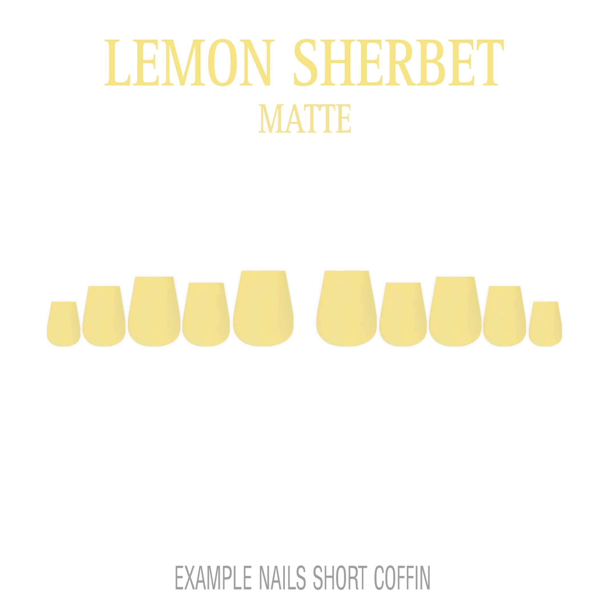 Lemon Sherbet pastel yellow press-on nails