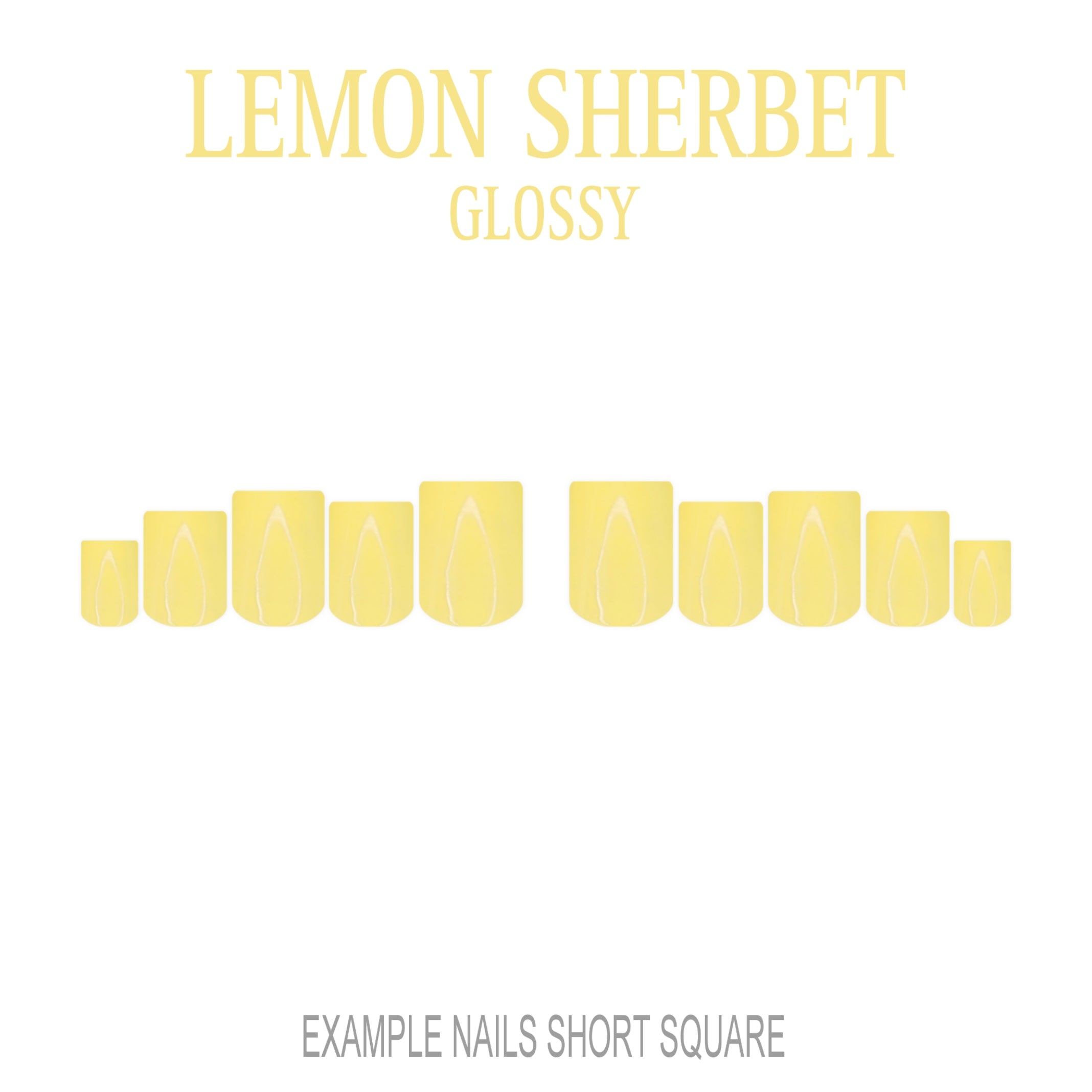 Lemon Sherbet pastel yellow press-on nails