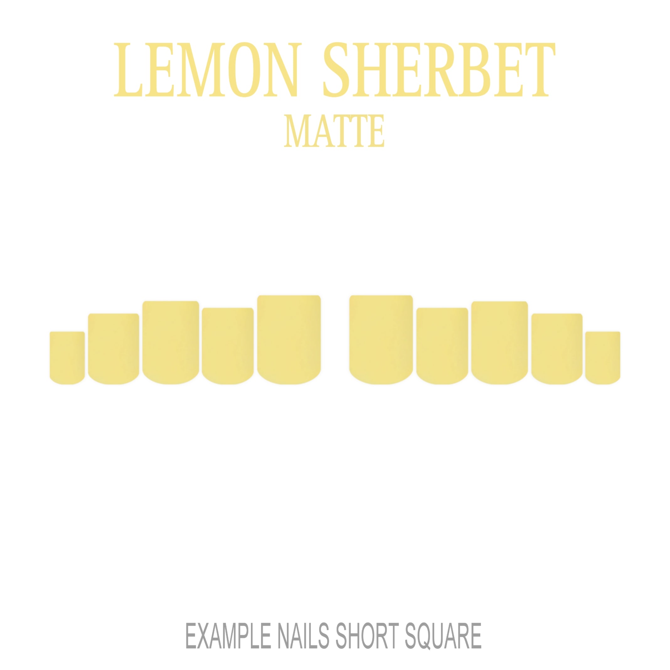 Lemon Sherbet pastel yellow press-on nails