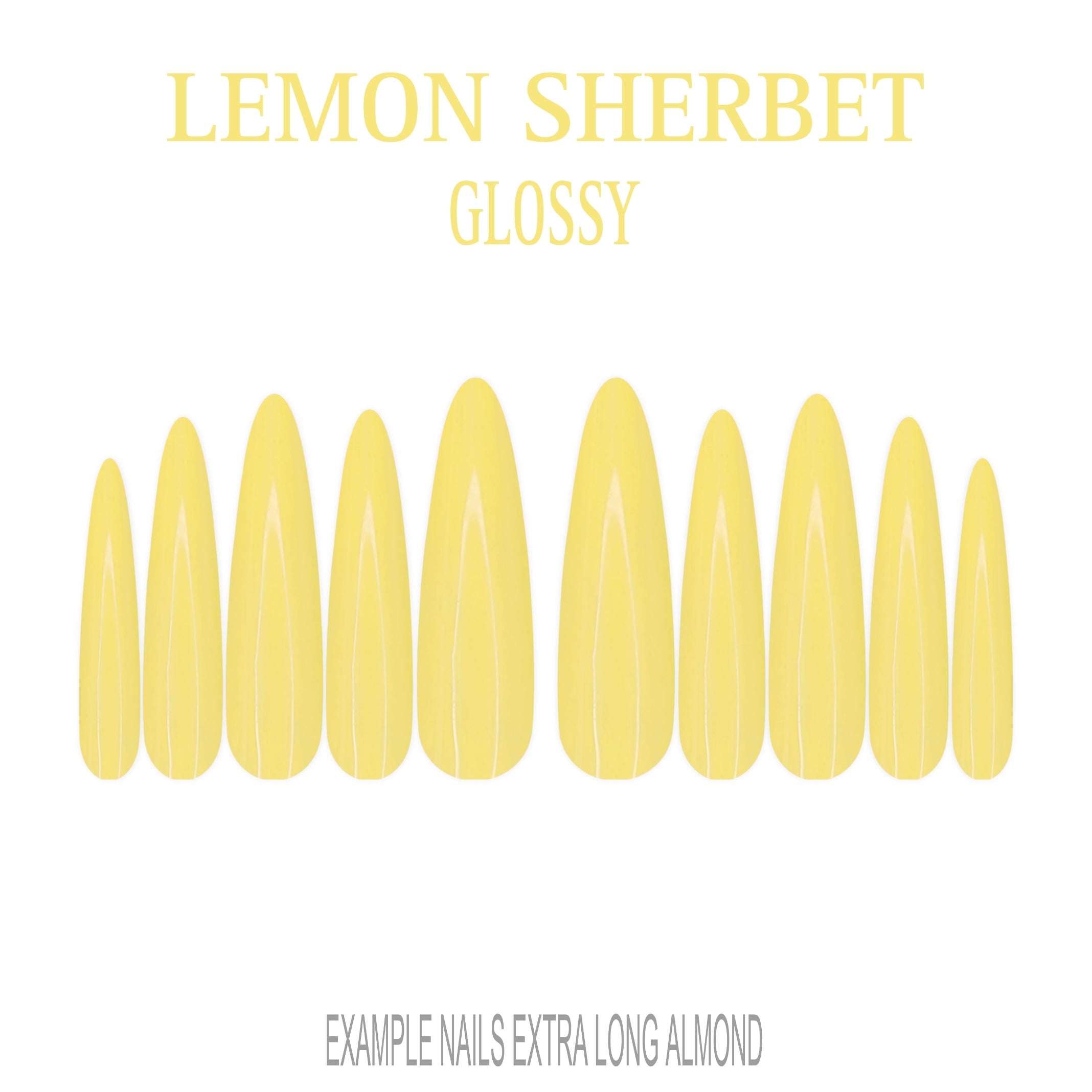 Lemon Sherbet pastel yellow press-on nails