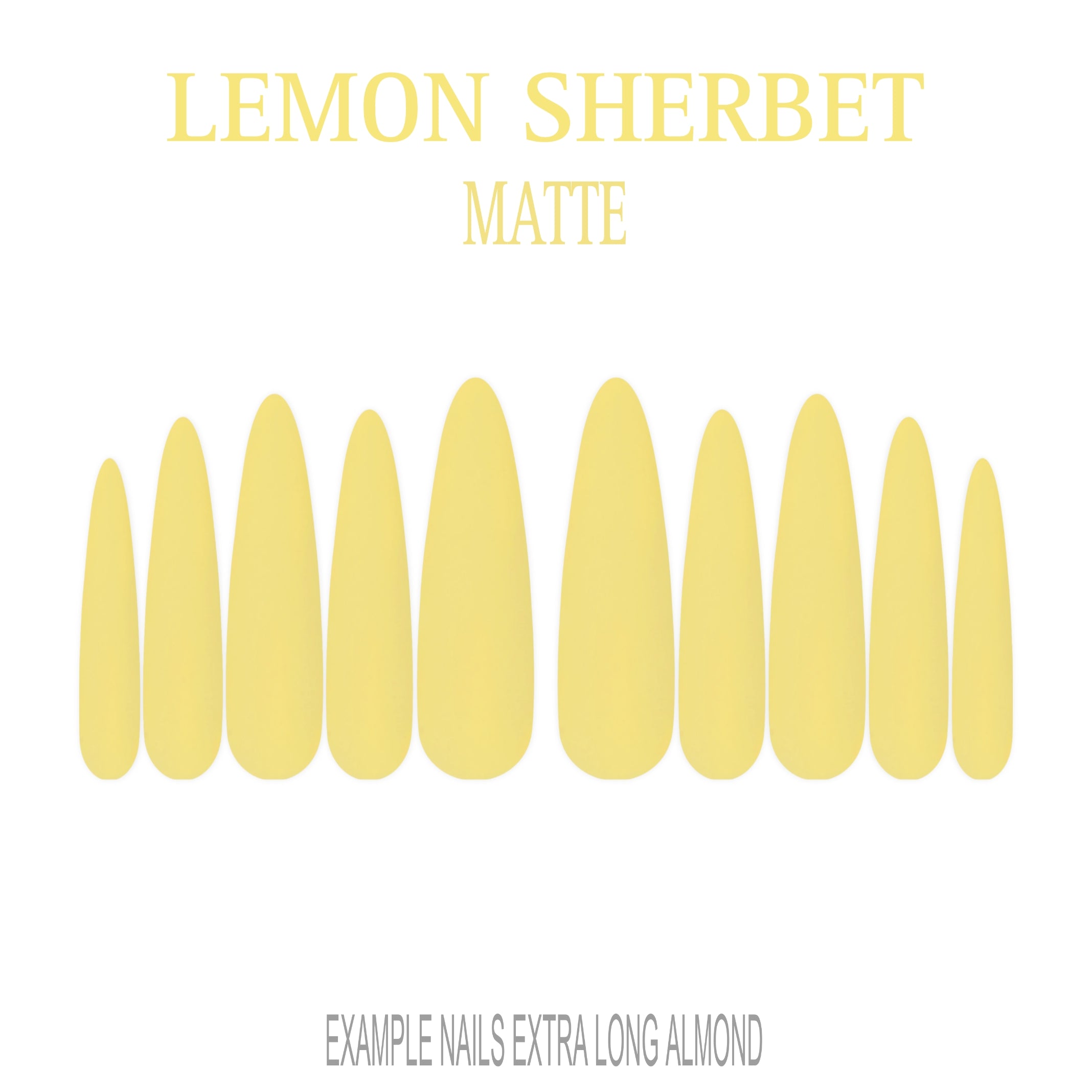 Lemon Sherbet pastel yellow press-on nails