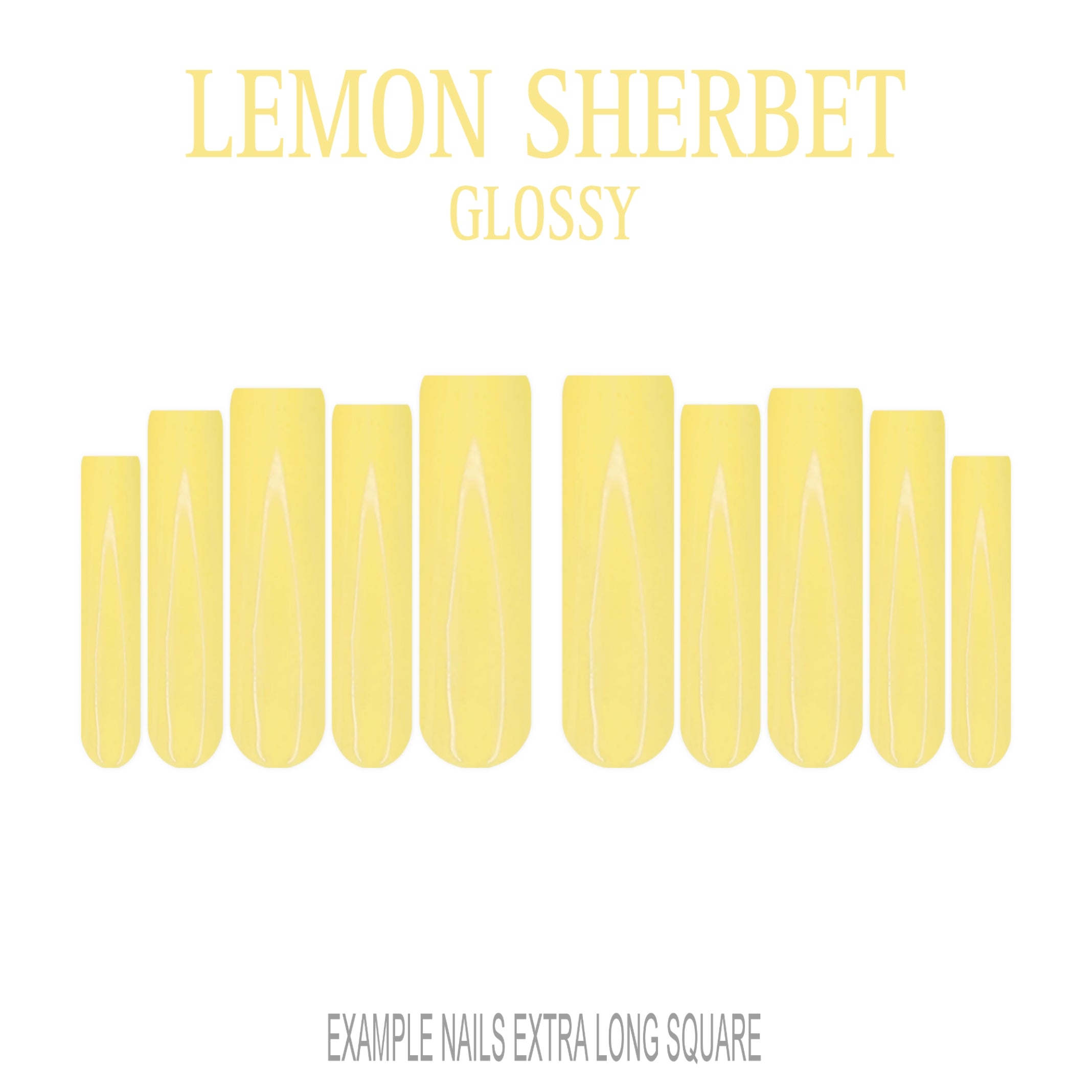 Lemon Sherbet pastel yellow press-on nails