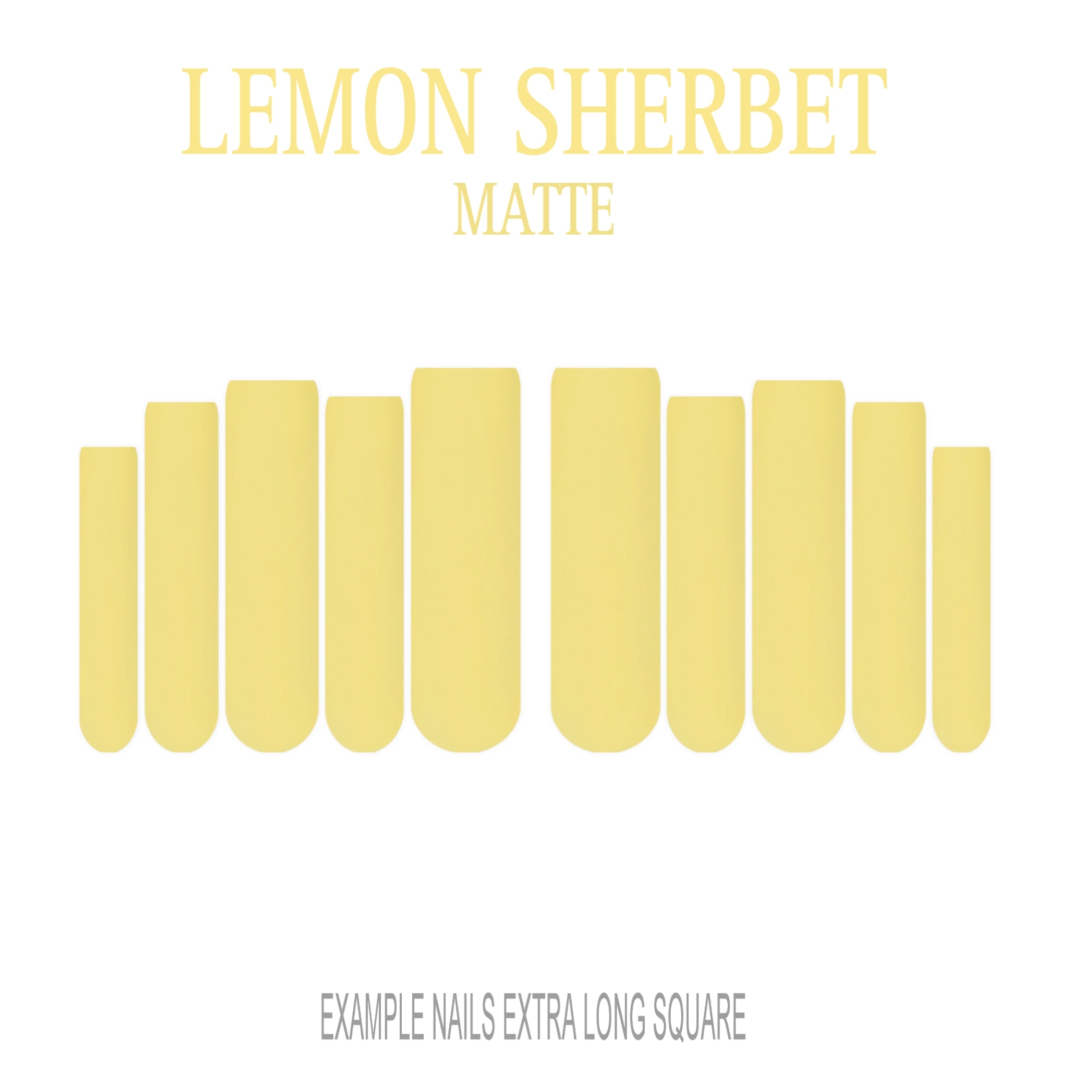 Lemon Sherbet pastel yellow press-on nails