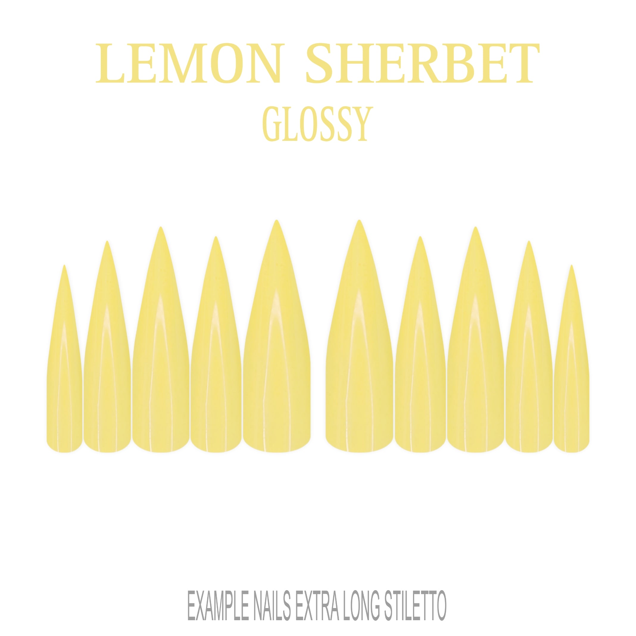 Lemon Sherbet pastel yellow press-on nails