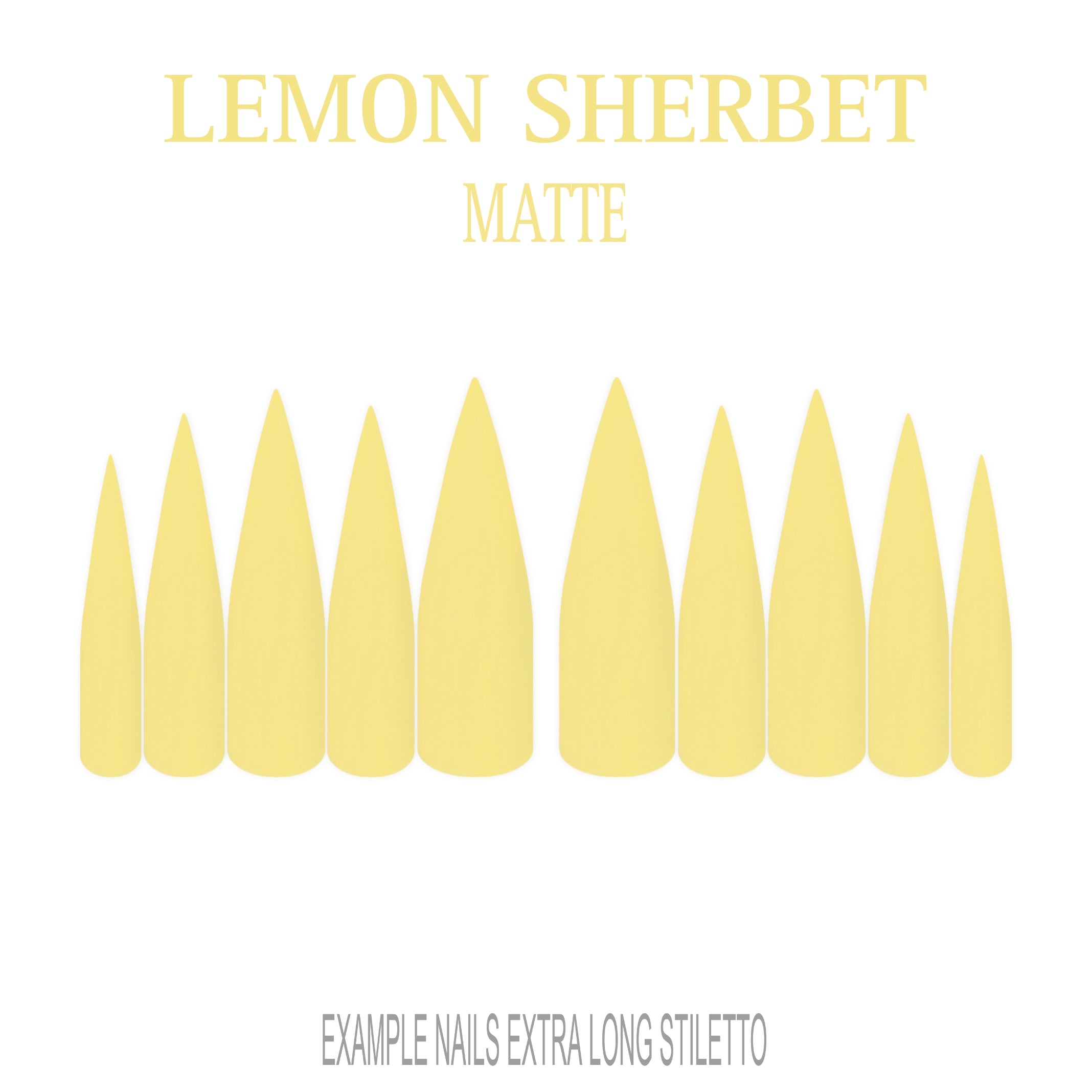 Lemon Sherbet pastel yellow press-on nails