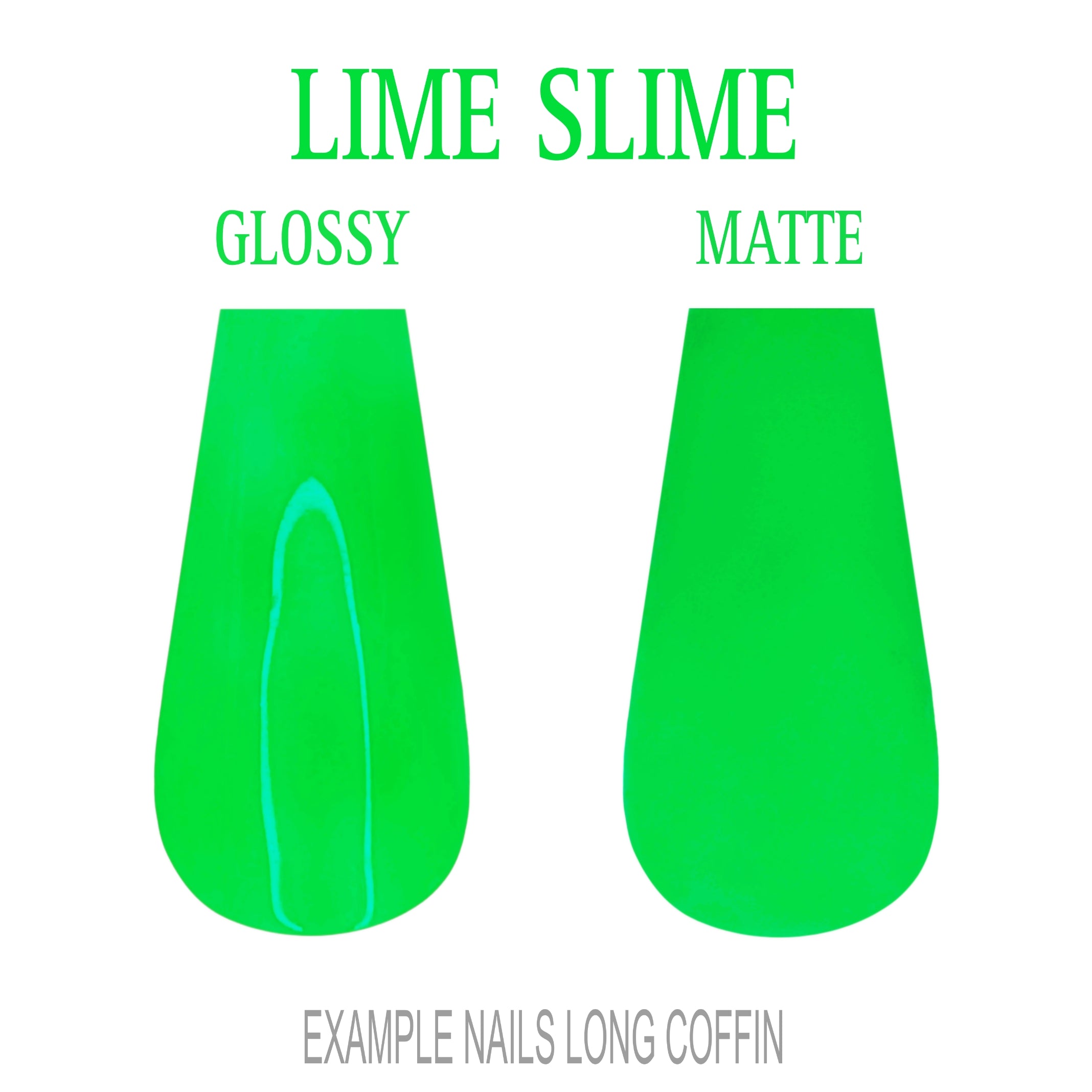 Lime Slime bright lime green press-on nails