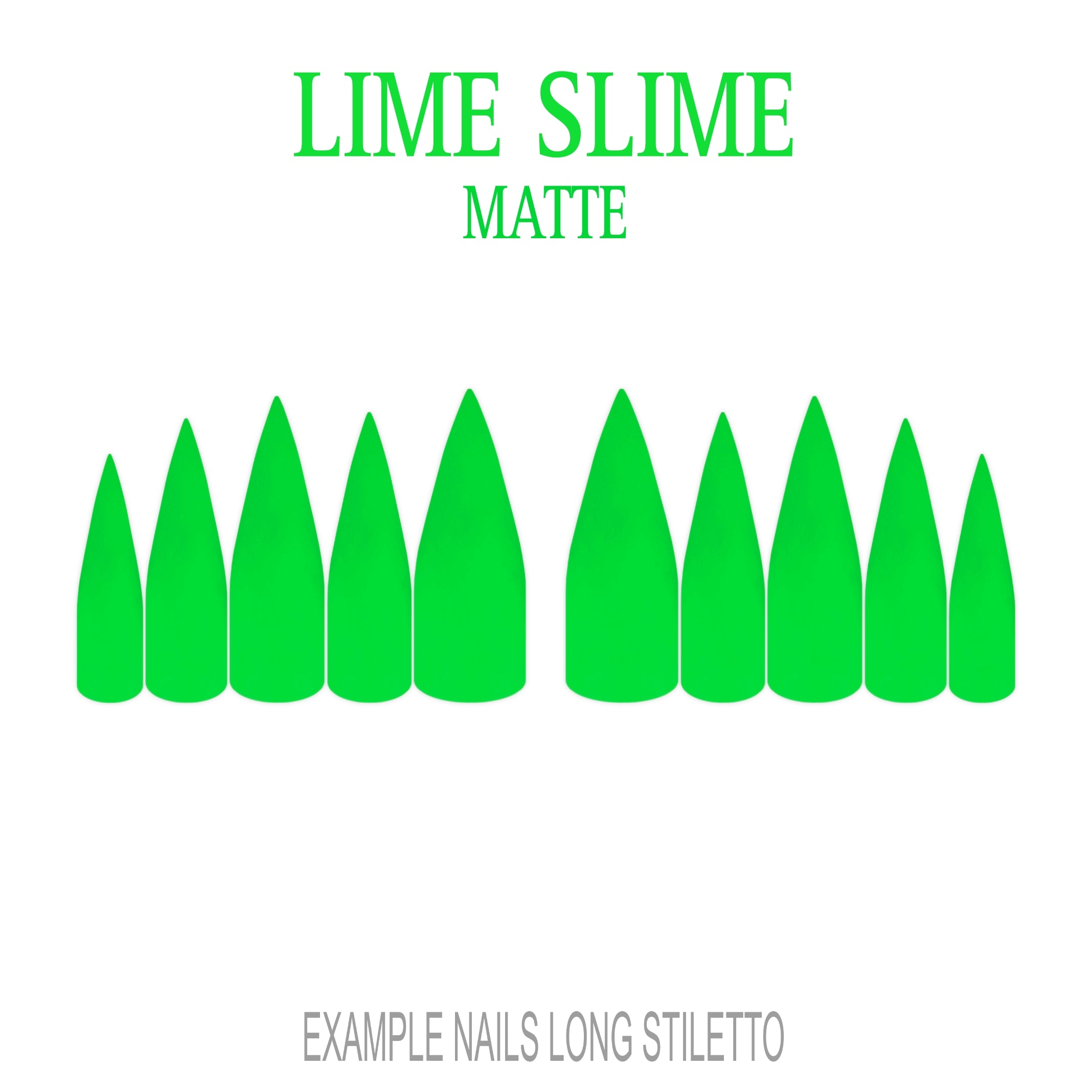 Lime Slime bright lime green press-on nails