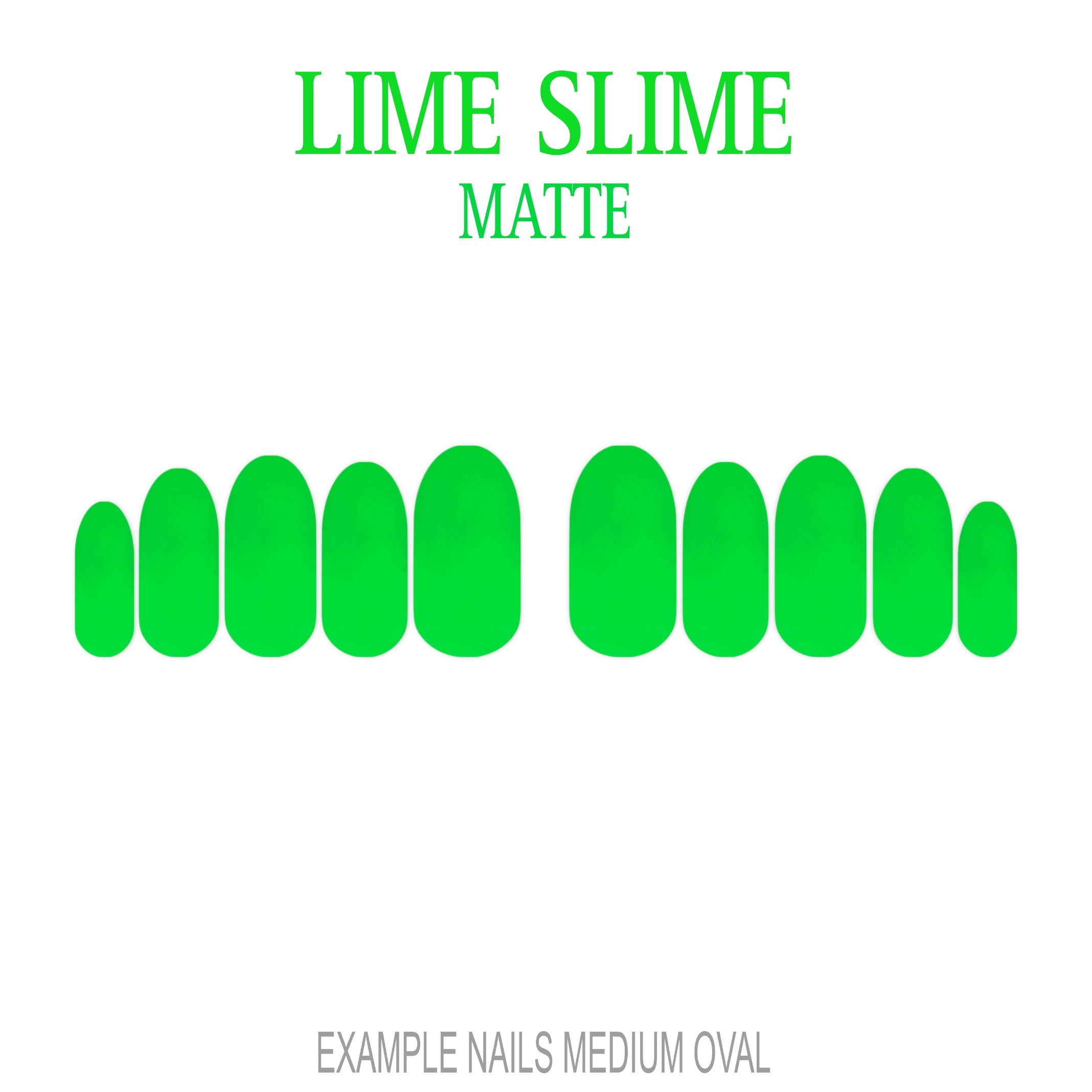 Lime Slime bright lime green press-on nails