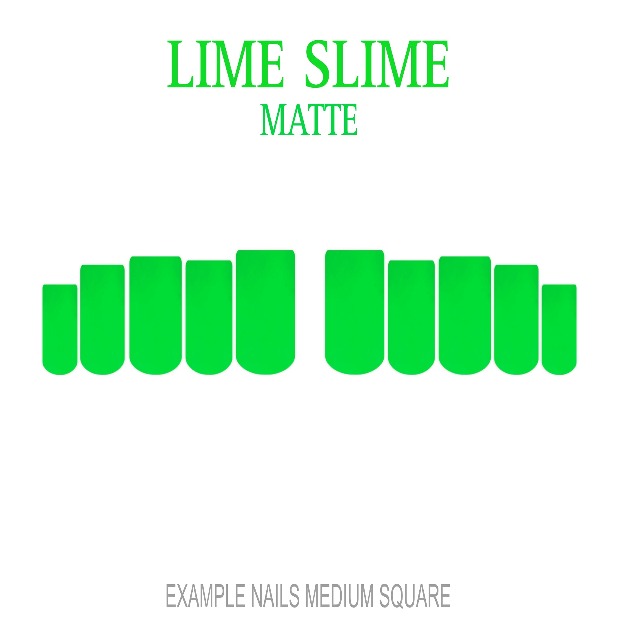 Lime Slime bright lime green press-on nails